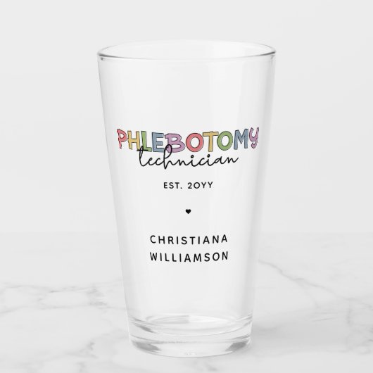 Verre Technicien en pharmacie sur mesure PBT Phlebotomie (Devant)