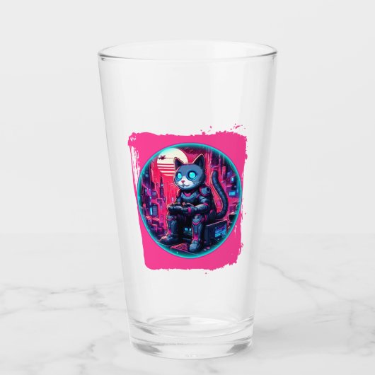 Verre Technologies Feline futuriste (Devant)