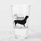 Verre Teckels d'amour de la silhouette I de chien de (Dos)