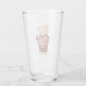 Verre Teddy Bear Red Heart (Dos)