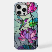 Verre teinté floral colibri Nom personnalisé