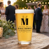 Verre Témoin de mariage moderne monogramme simple
