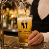 Verre Témoin de mariage moderne monogramme simple