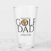 Verre Tendance Cool "MEILLEUR PÈRE DE GOLF AU MONDE" Pin (Devant)