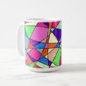 "Verre tendu" Conception abstraite Mug (Devant gauche)