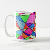 "Verre tendu" Conception abstraite Mug (Gauche)