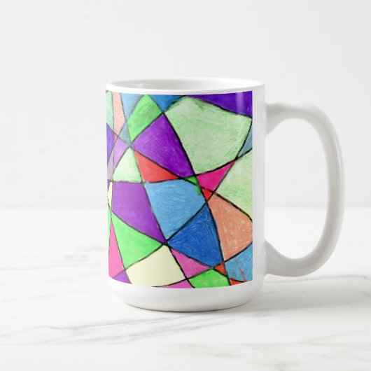 "Verre tendu" Conception abstraite Mug (Droite)