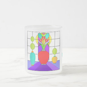 Verre tendu Fenêtre d'image tasse dépoli