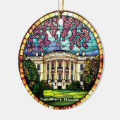 Verre tendu Maison Blanche Ornement de vacances de (Gauche)