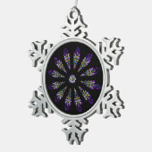 Verre tendu Mandala Pewater Snowflake Ornement (Vue impression)