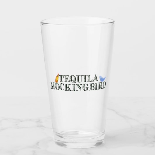 Verre Tequila Mockingbird jeu de mots littéraires amusan (Devant)