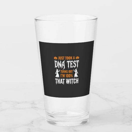 Verre Test ADN sorcière drôle Halloween Graphique (Devant)
