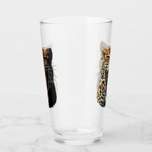 Verre Tête d'attaque du léopard (Droite)