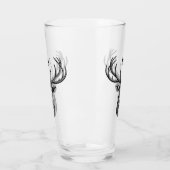 Verre Tête de cerf gravée vintage (Gauche)