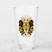 Verre Tête de lion géométrique Brown (Devant)