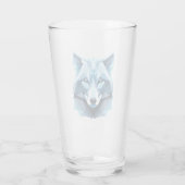 Verre Tête de loup géométrique bleue (Dos)