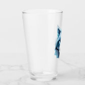 Verre Tête de loup géométrique bleue (Droite)