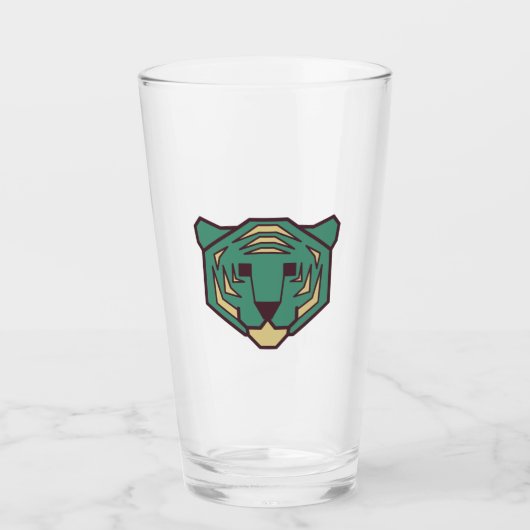 Verre Tête de tigre bleue (Devant)