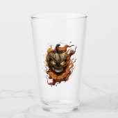Verre Tête du Citrouille effrayant (Devant)