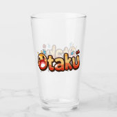 Verre Texte amusant Otaku (Devant)