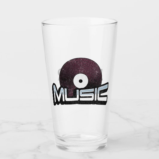 Verre Texte de musique avec enregistrement vinyle (Devant)