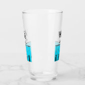Verre Texte de nom de lettre initiale ajout monogramme p (Gauche)