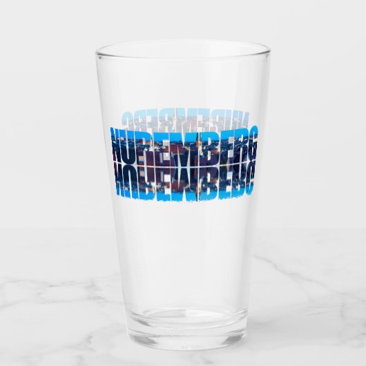 Verre Texte de Nuremberg composé d'une vue de la vieille (Devant)