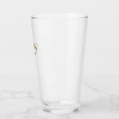 Verre Texte fait sur commande d'or de nom de famille (Gauche)