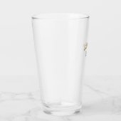 Verre Texte fait sur commande d'or de nom de famille (Droite)