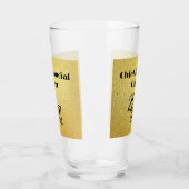 Verre Texte noir sur or - monogramme | (Gauche)