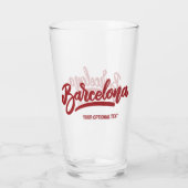 Verre Texte personnalisé Barcelone (Dos)