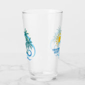 Verre Texte personnalisé Îles tropicales (Gauche)