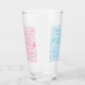 Verre texte santé multilingue - Choisir la couleur (Gauche)