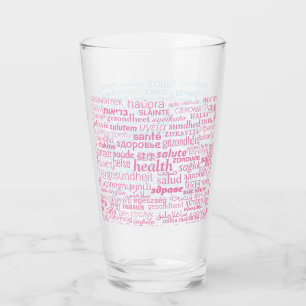 Verre texte santé multilingue - Choisir la couleur