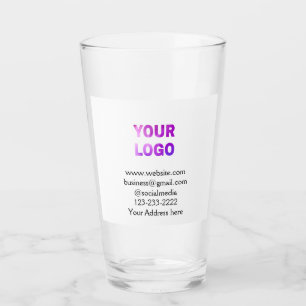 Verre texte simple minimal ajoutez votre logo/design ici