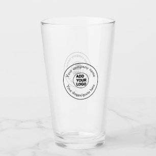 Verre texte simple minimal ajoutez votre logo/design ici