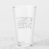 Verre Texte usé et rayé Workout 247365 rose (Dos)