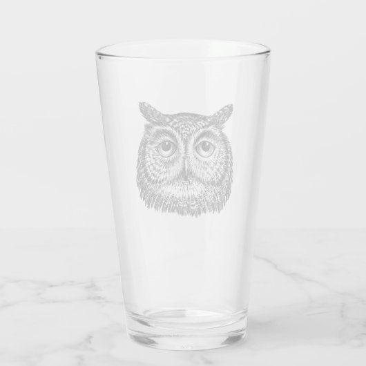 Verre "The Watcher" Simplement Éffrayant B&W Pint Glass (Dos)