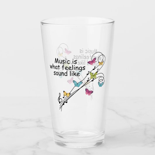 Verre Thème de musique (Devant)