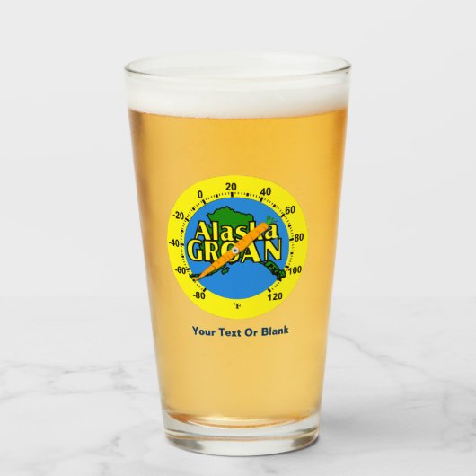 Verre Thermomètre de Groan en Alaska (Devant (rempli))