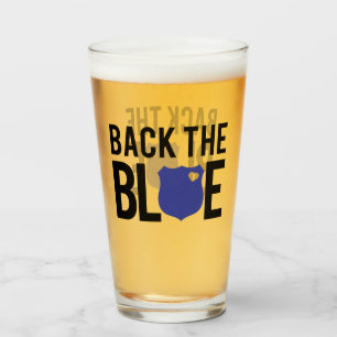 Verre Thin Blue Line Soutenez Les Bleus Police De Soutie