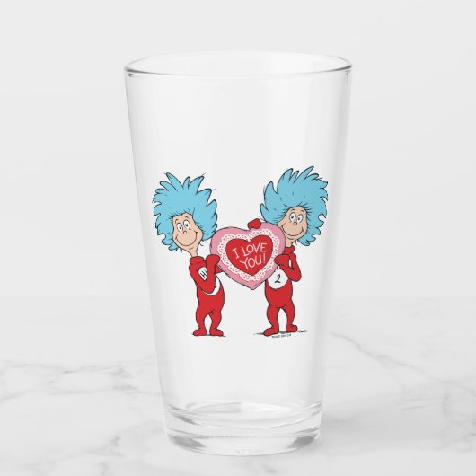 Verre Thing One Thing Two Je t'aime (Devant)