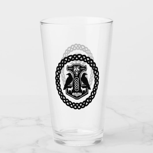 Verre Thor's Hammer in Celtic Knot Cercle Glass (Devant)