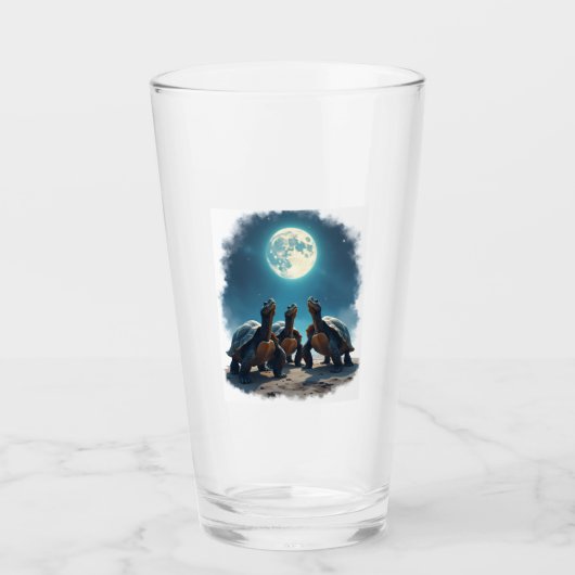 Verre Three Tortoises Howl at Moon Wildlife Mountain Tur (Devant)