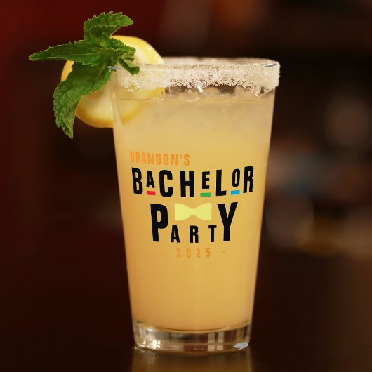 Verre Tie arc-en-ciel rétro années 90 pour enterrement d