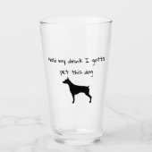 Verre Tiens Mon Boisson Je Dois Pet Ce Chien (Devant)
