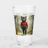 Verre Tiger Jouant Au Golf Dans Les Bois, (Dos)