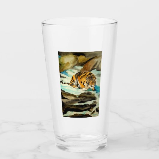 Verre Tigre aquarelle (Devant)