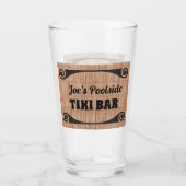 Verre Tiki Bar avec nom Bamboo Reed Arrière - plan (Dos)