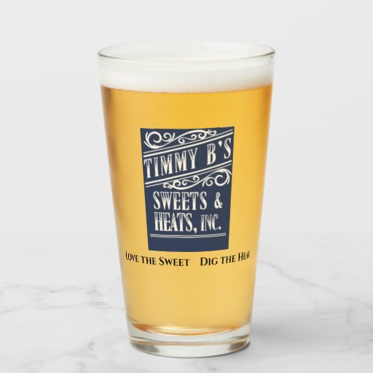 Verre Timmy B's Sweet Pint Glass (Devant (rempli))